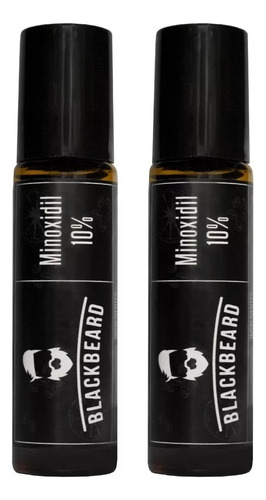 Minoxidil Al 10% Blackbeard Con Cafeína En Roll On 2 Piezas