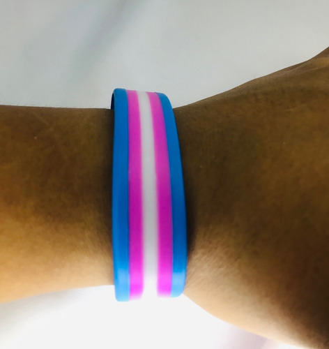 1 Pulsera Silicon Bandera Orgullo Transexual Lgbt Pareja