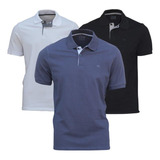 Kit 3 Camisas Polo Slim Ogochi Original Premium Sortidas