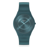 Reloj Swatch Auric Whisper Ss08n116 Correa Verde Bisel Verde Fondo Verde