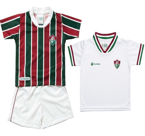 Kit 2 Camisetas E Shorts Fluminense Infantil - Torcida Baby