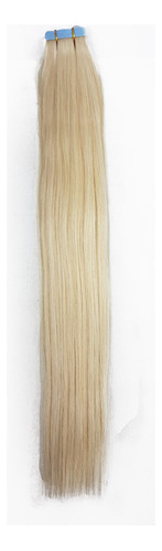 Mega Hair Fita Adesiva Cabelo Humano 40cm Loiro Claro