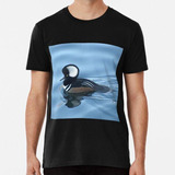 Remera Macho Encapuchado Pato Merganser Reflejo Algodon Prem