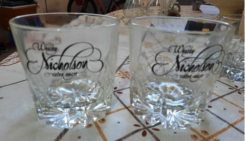 Vasos De Whisky Nicholson Vidrio X 4 Unidades Usados