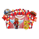 Combo Arco Globos Roblox Metalizados Cortina Numero Deco