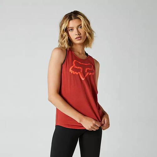 Polera Lifestyle Mujer Boundary Sin Mangas Rojo Fox