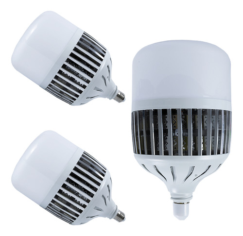 Kit 3 Lampada Led Bulbo 200w Branco Frio E27/e40 Bivolt