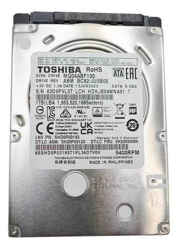 Disco Duro Interno Toshiba 1tb 2.5