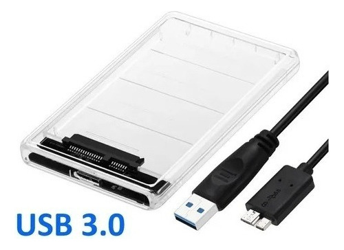 Cofre Case Transparente Disco Duro Sata 2.5 Usb 3.0 - Resist