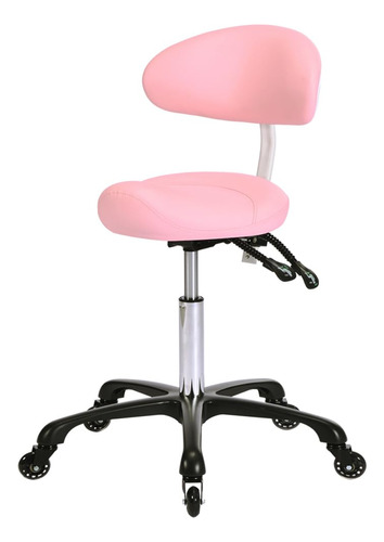 Taburete Ergonómico Con Ruedas Con Soporte Para La Espalda.