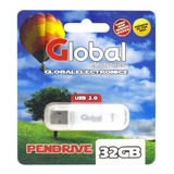 Pendrive Blanco Global 32 Gb Usb 2.0 Memoria Micro Flash X10