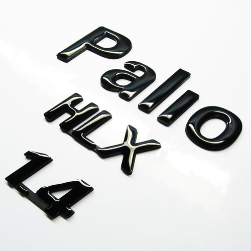 Emblemas Fiat Palio Hlx 1.4 Negros Pega 3m Foto 2
