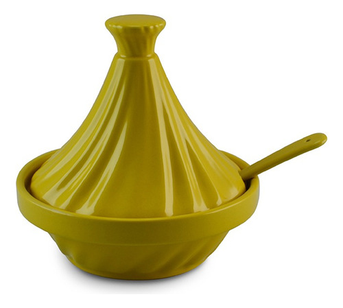 Mini Tagine Saleiro Twist De Cerâmica Ceraflame Amarelo