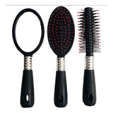 Set X3 Cepillo Cabello + Espejo + Peine Dama Sheli 3415