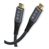 Cable Usb4 40gbps 8k 3d 100w Oro 24k - Certificado Usb-if