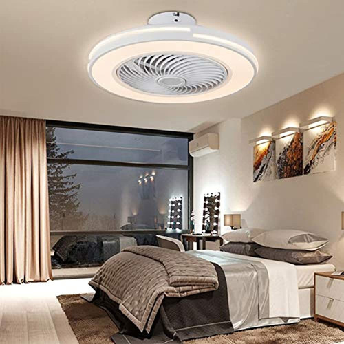 Ventilador De Techo Moderno Con Luces, Control Remoto De 3 T