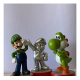 Pack Personajes Amiibo Luigi, Yoshi, Mario Plateado Usados