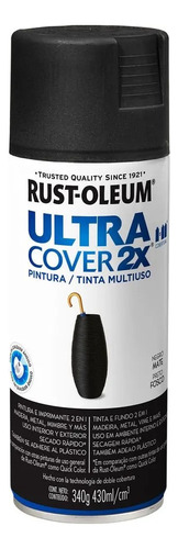 Rust Oleum Ultra Cover 2x Negro Mate 430ml