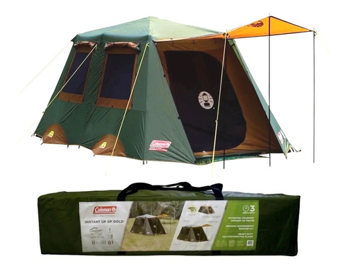 Carpa Coleman Instant Up 8 Personas Gold Impermeable Camping