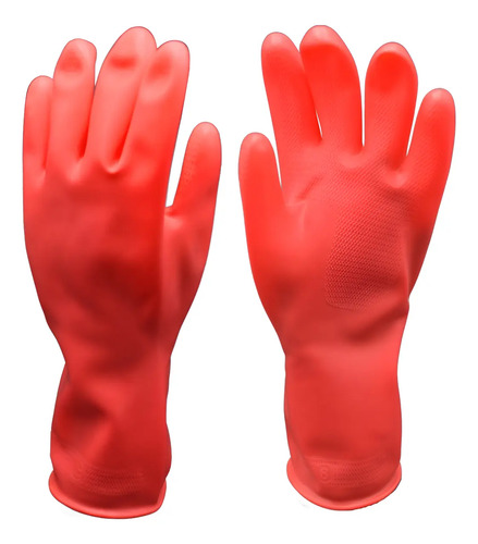 Guante De Uso Domestico Adex Rojo De Látex Natural | MercadoLibre