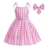 Vestido Barbie Para Niñas Margot Robbie Gingham Dresses