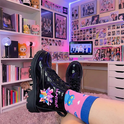 Bota Niña Guerreras Kpop Idols Moda Botín Juvenil 515-0-a-cn