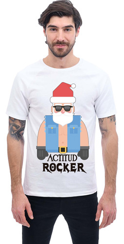 Playera Santa Rocker Navidad Diseño 648 Playeras Beloma