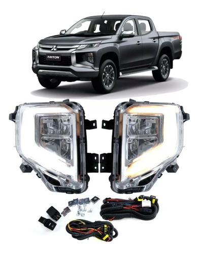 Faro Niebla Drl Mitsubishi L200 2020 2021 2022 2023