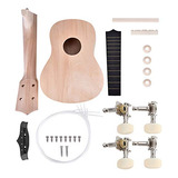 Eujgoov Ukelele Diy De 4 Cuerdas De Tilo De 21 Pulgadas, Con