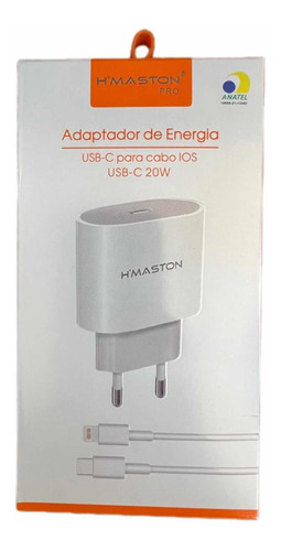 Carregador Turbo Com Cabo Usb-c Para Cabo Ios 20w Hmaston