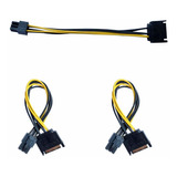 3 Cables De Alimentacion Hembra 6 Pines A Sata 15 Pines