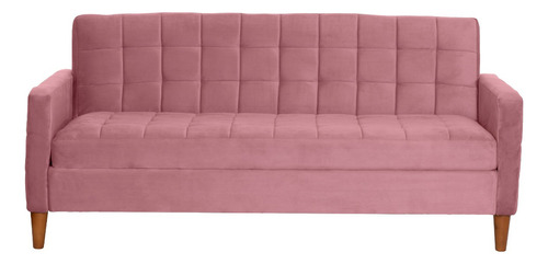 Futon Genova  Tela Velvet Palo Rosa