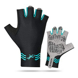 Guantes De Ciclismo Mtb Medio Dedo, Gel Antideslizante - Uni