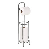 Soporte Organizador Metalico Rollos Papel Higienico Baño Color Plata