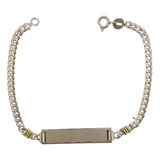 Pulsera Identidad Groumet 4mm Plata 925 Y Oro + Grabado