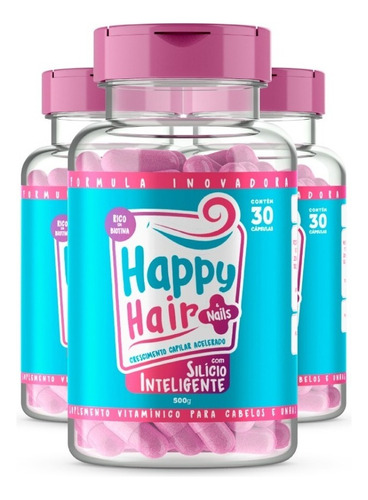 Suplemento Em Cápsula Happy Hair  Em Pote De 150ml