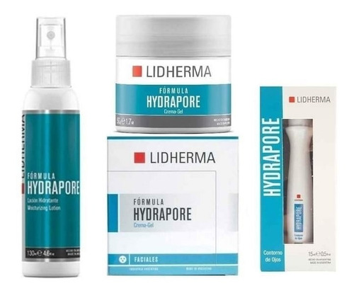 Lidherma Hydrapore Crema + Loción + Contorno De Ojos 