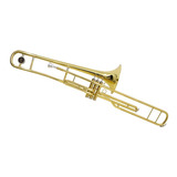 Trombone De Pisto Tb 200p Laqueado Dourado Com Case New York