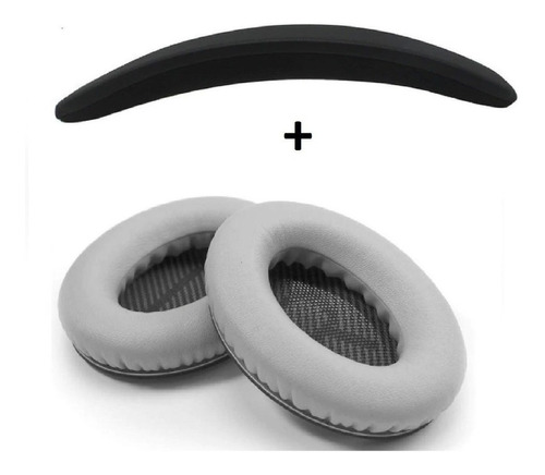 Kit Espumas Compatível Bose + Headband  Qc35 Almofada Cabeça