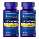 Melatonina 10 Mg Puritan's Pride - Dormir Descansar - 2 Pack