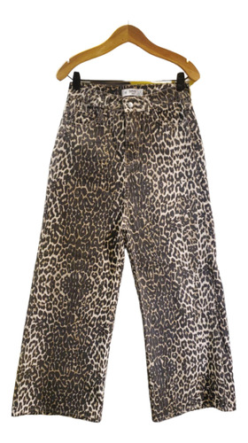 Pantalón Animal Print Wide Leg A La Moda Marca Daze Dz