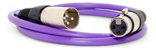 Cable Canon Xlr Macho Canon Xlr Hembra 50cm Violeta Hamc