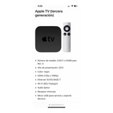 Apple Tv 3ra Generación A1427 Con Control Con Ambas Cajas.