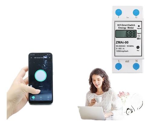 A Wifi Smart Power Energy Meder Consumo Watt Kwt Meter