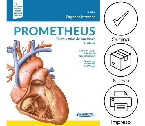 Texto Y Atlas Tomo Ll. Órganos Internos, De Prometheus. Editorial Medica Panamericana, Tapa Dura, Edición 5ta En Español, 2021