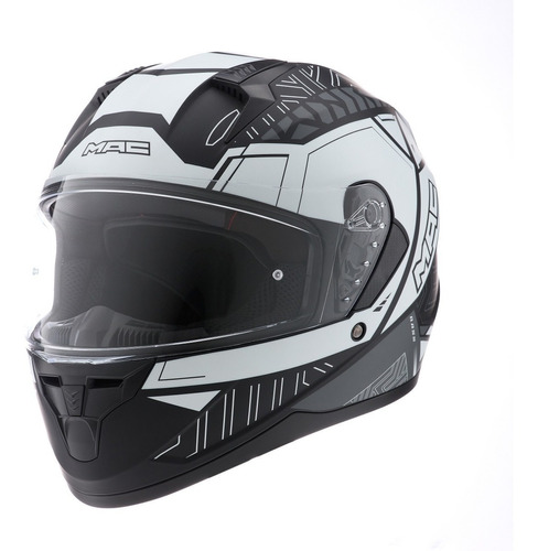 Casco Moto Integral Mac Bass Arcade Visor Simple Pr