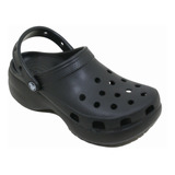 Crocs Clásica Plataforma Clog Negro Dama Deporfan