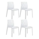 4 Cadeiras Gruvyer Cozinha Jantar Higlopp Coloridas Cores Cor Da Estrutura Da Cadeira Branco