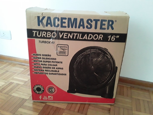 Turbo Ventilador Kacemaster 16  3 Vel 5 Aspas