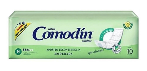 10 Apósitos Para Incontinencia Moderada M Adultos Comodín 